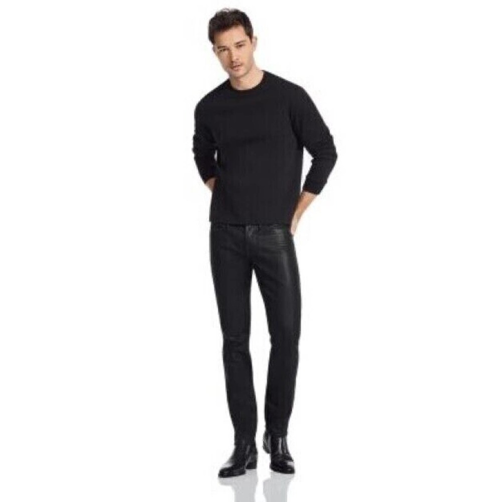Frame Jeans Mens 33 Noir Coated L Homme Skinny Black‎ LMHKB009C MSRP $258.00